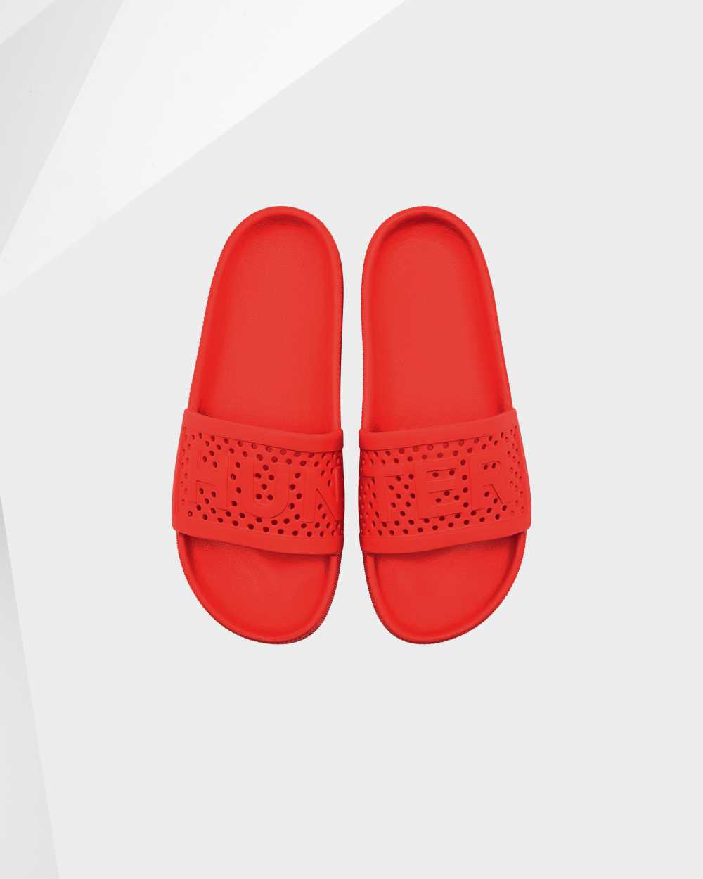 Klapki Damskie Hunter Original Lightweight Moulded Sandały Czerwone Sklep Internetowy | 7132540-QD
